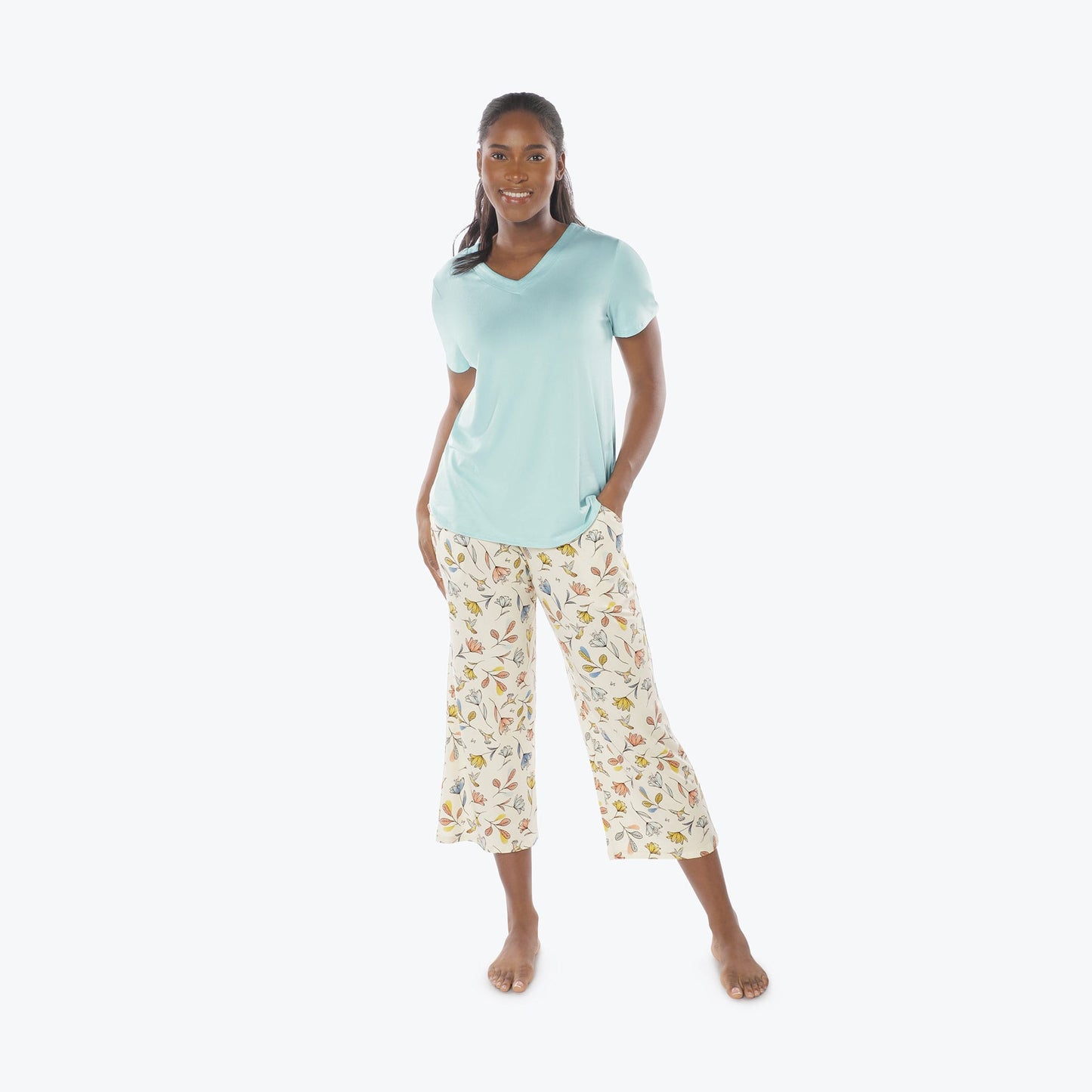 Boomerang Relaxed Tee & Cropped Pants Set