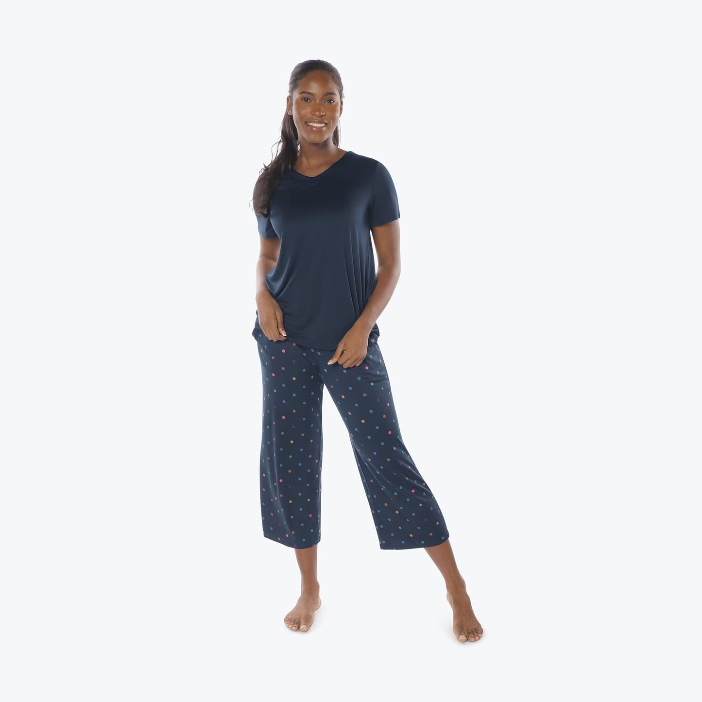Boomerang Relaxed Tee & Cropped Pants Set