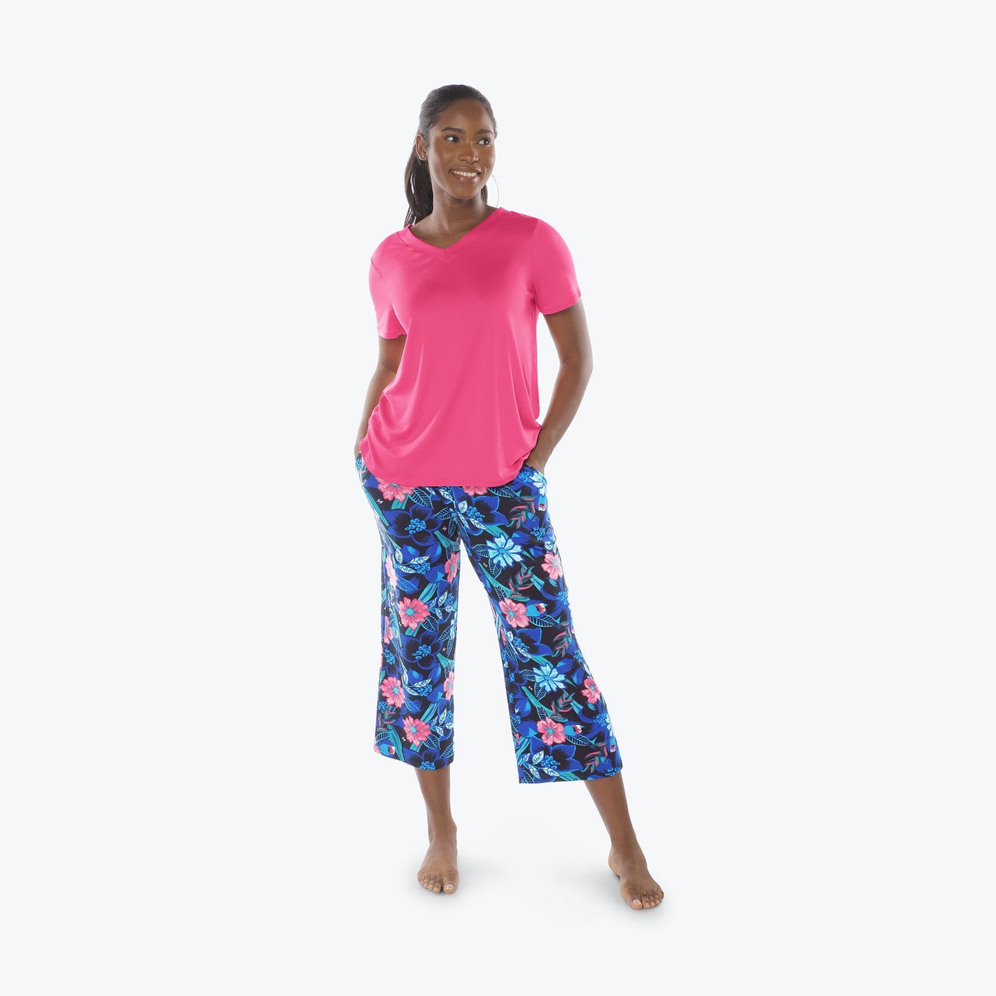 Boomerang Relaxed Tee & Cropped Pants Set