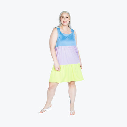 Flare Colorblock Dress