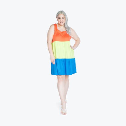 Flare Colorblock Dress