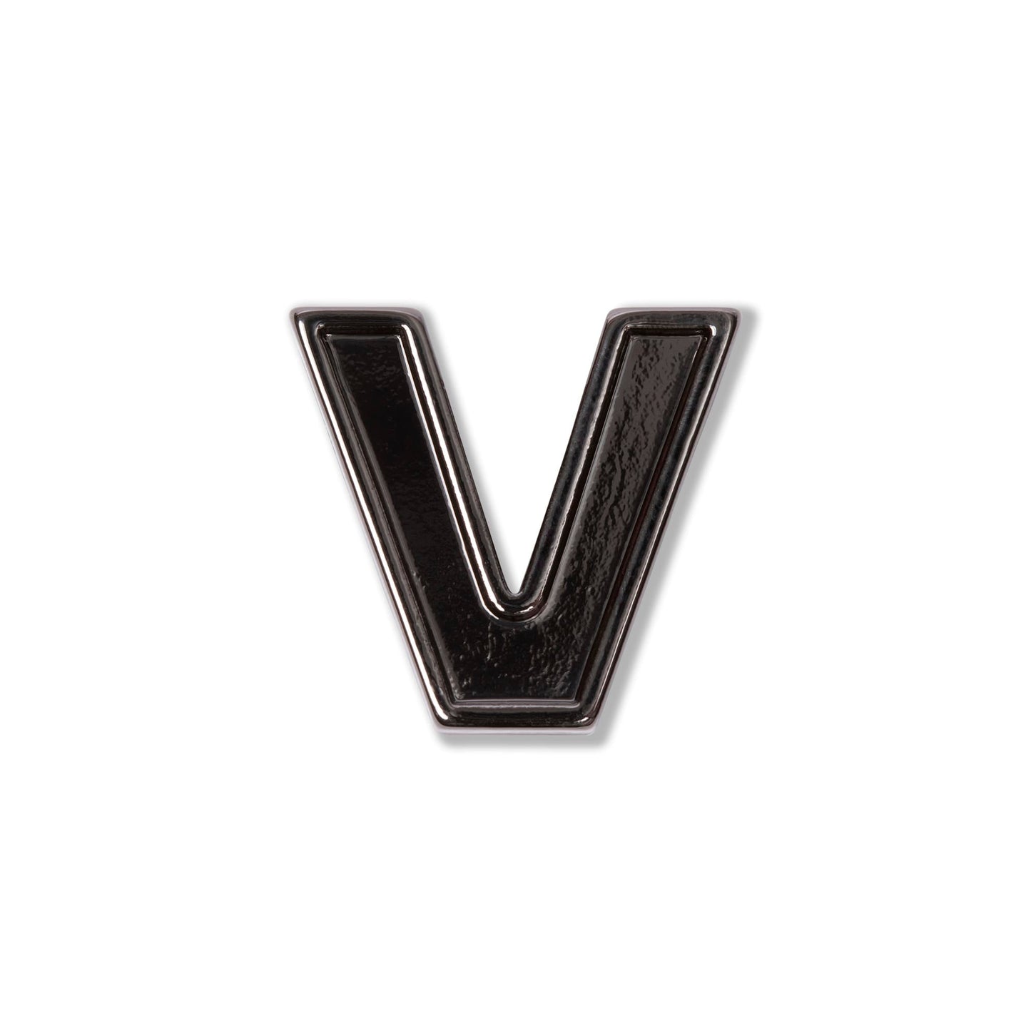 Lug Gunmetal Bag Charm - V - Lug_20Charms_V_01