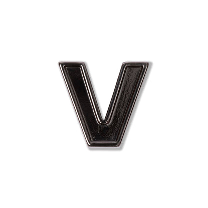 Lug Gunmetal Bag Charm - V - Lug_20Charms_V_01