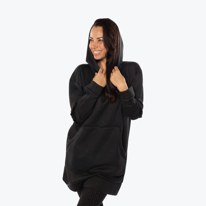 Peekaboo Sweater Fleece Tunic Hoodie