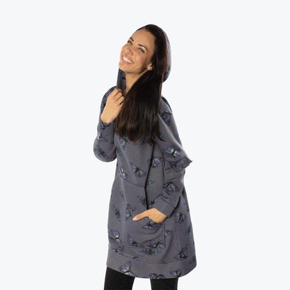 Peekaboo Sweater Fleece Tunic Hoodie