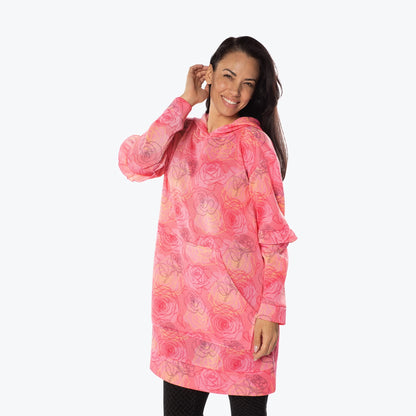 Peekaboo Sweater Fleece Tunic Hoodie