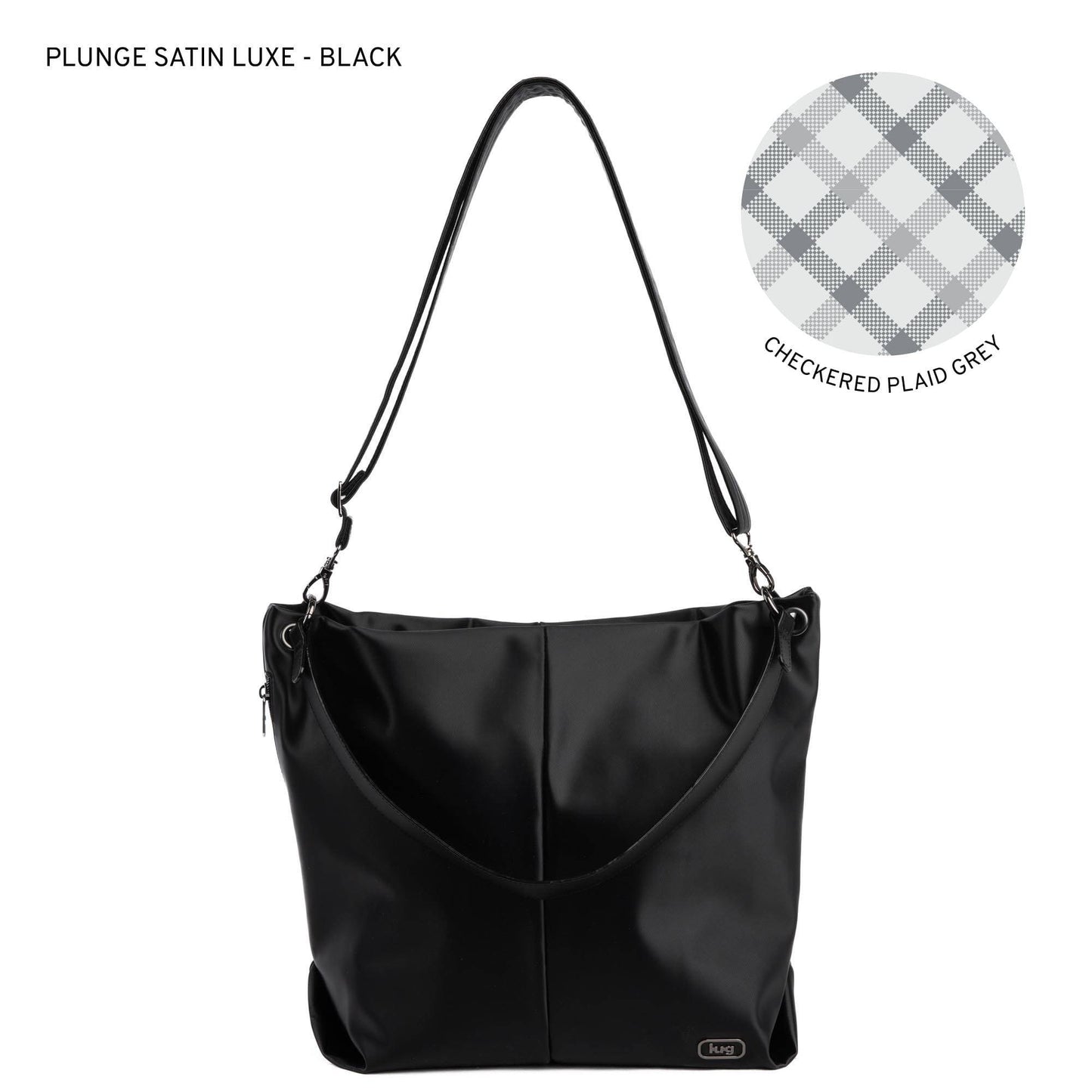 Plunge Satin Luxe VL Carry-All Crossbody Bag - BLACK - Plunge_SatinLuxe_Black