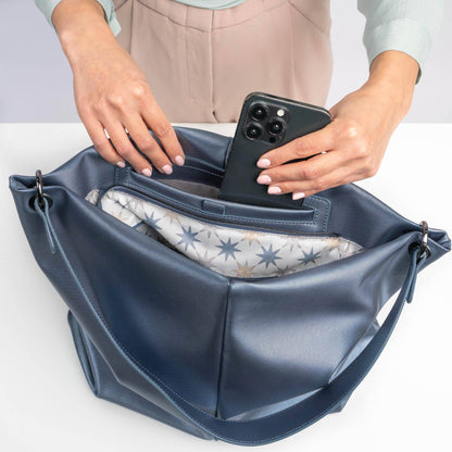 Plunge Satin Luxe VL Carry-All Crossbody Bag - - Plunge_SatinLuxe_Lifestyle_05