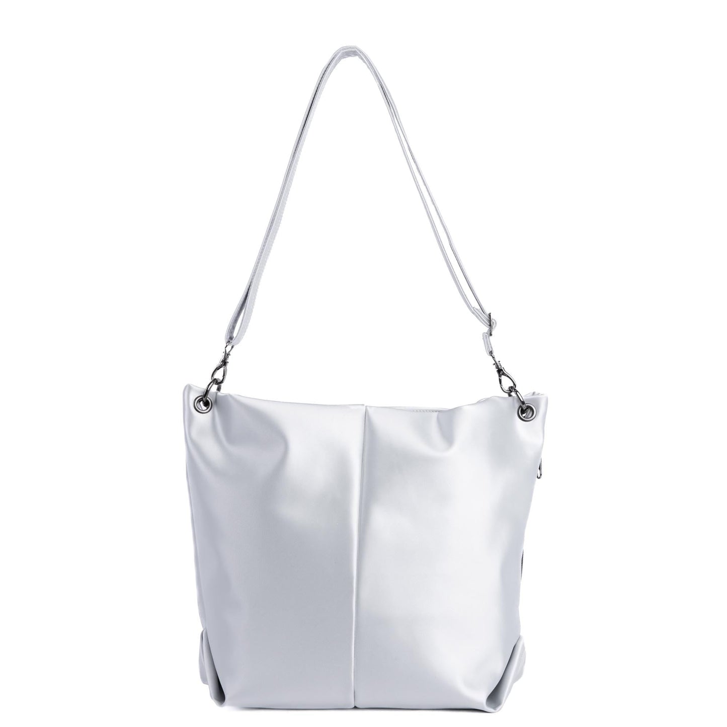Plunge Satin Luxe VL Carry-All Crossbody Bag - METALLIC SILVER - Plunge_SatinLuxe_MetallicSilver_04