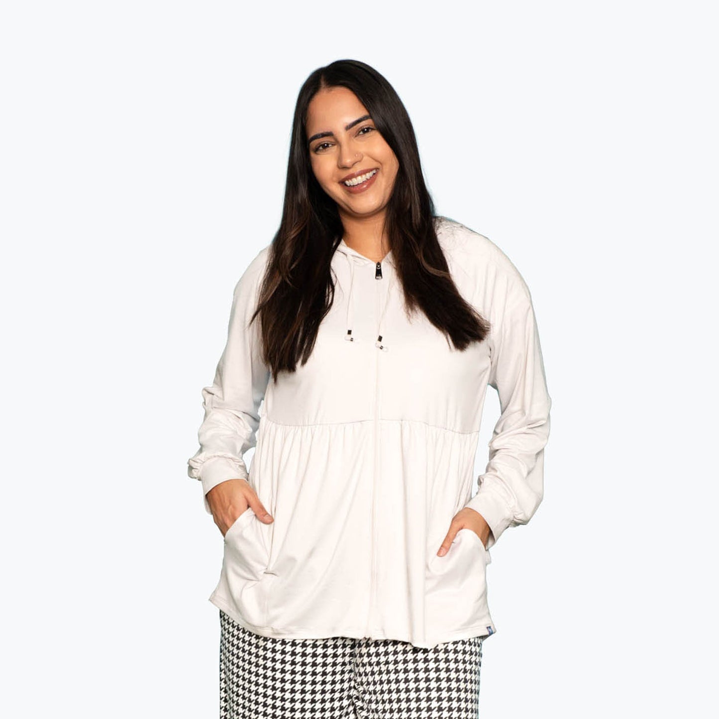 Shimmy Brushed Jersey Zip Up